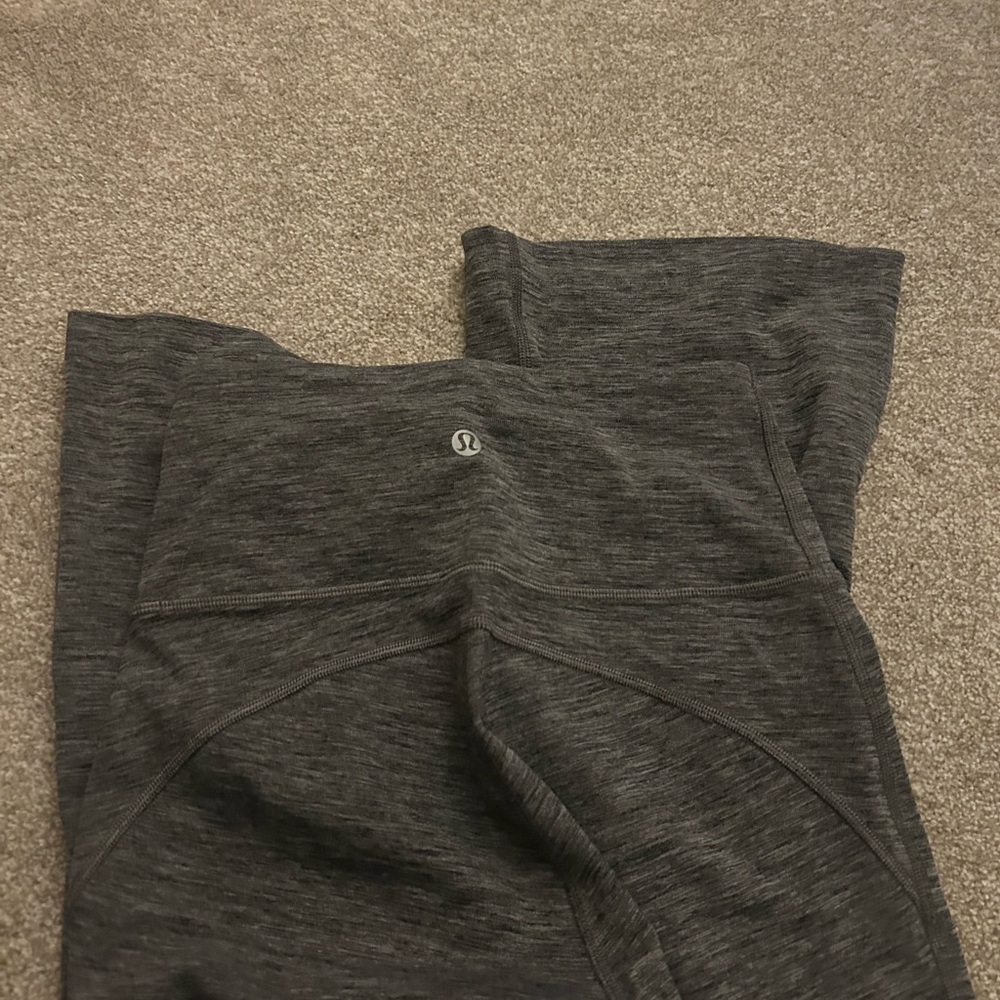 Gray Lululemon yoga pants
